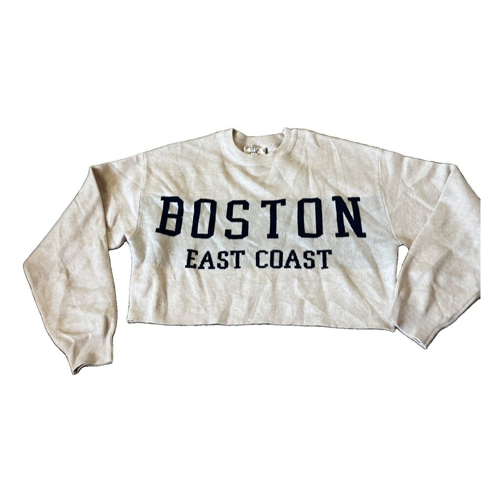 Hippie Rose BOSTON EAST COAST CROP SWEATER SZ S